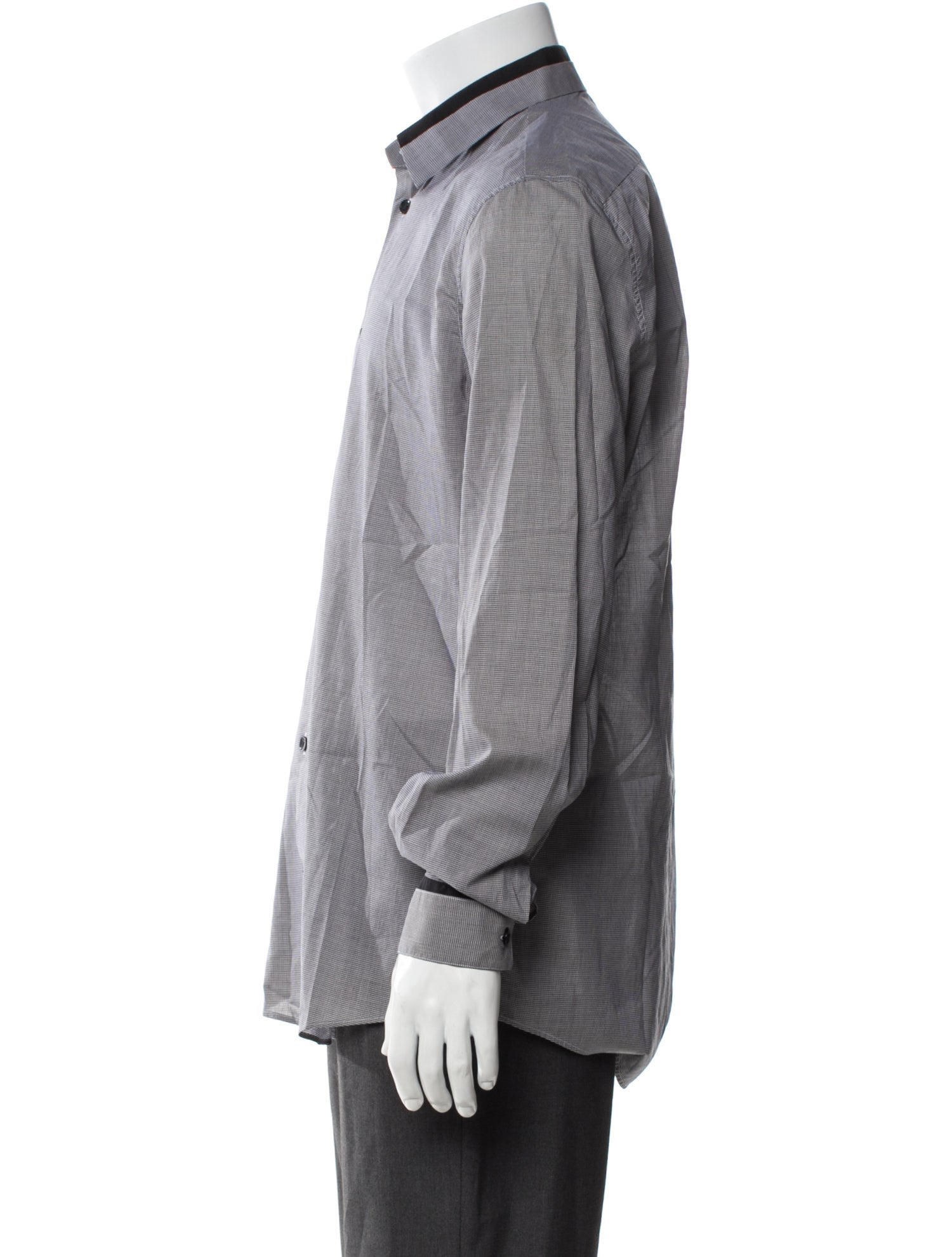 Balenciaga 2013 Plaid Print Dress Shirt